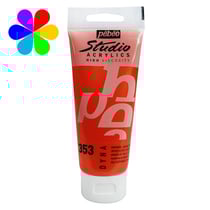 Tube 250 ml de peinture acrylique Pébéo - Studio Acrylics High Viscosity - orange jaune iridescent