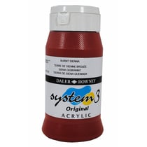 Acrylique System 3 - 500ml - Daler Rowney - Terre de sienne brûlée