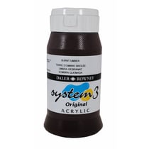 Acrylique System 3 - 500ml Daler Rowney - Terre d'ombre brûlée