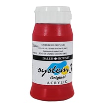 Acrylique System 3 - 500ml Daler Rowney - Rouge de Cadmium foncé (imit)