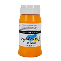 Acrylique System 3 - 500ml Daler Rowney - Jaune de Cadmium foncé (imit)