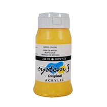 Acrylique System 3 - 500ml Daler Rowney - Jaune de Naples