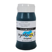 Acrylique System 3 - 500ml - Daler Rowney - Vert phtalo