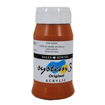 Acrylique System 3 - 500ml Daler Rowney - Terre de sienne naturelle