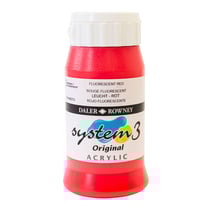 Acrylique System 3 - 500ml Daler Rowney - Rouge Fluorescent