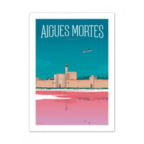 Affiche 50x70 «aigues mortes, camargue»
