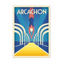 Affiche 50x70  «Arcachon, jetée Thiers»