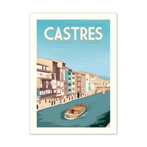 Affiche 50x70  «castres, les maisons