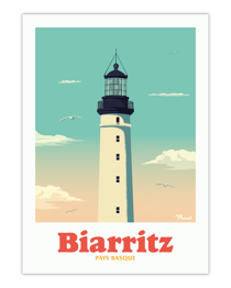 Affiche Biarritz - 50 x 70 cm - Le Phare