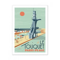 Affiche 50x70  «Le Touquet, Paris plage»