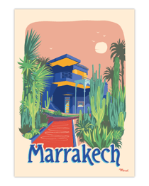 Affiche Marrakech Le jardin majorelle - 50 x 70 cm