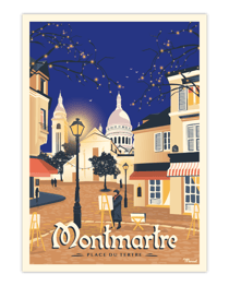 Affiche Montmatre Place du Tertre - 50 x 70 cm