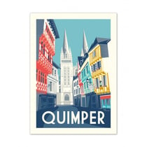 Affiche 50x70  «quimper, rue kéréon»