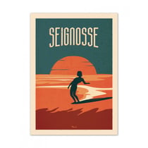 Affiche 50x70 "seignosse, surfing"