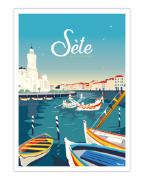 Affiche Sète Meditérrannée - 50 x 70 cm