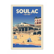Affiche 50x70 «soulac, le ponton»