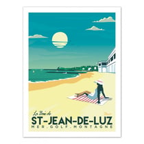 Affiche 50x70 "st jean de luz la baie"