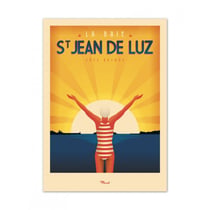 Affiche 50x70  «St Jean de Luz, la baigneuse»