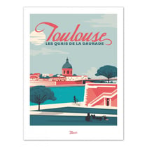 Affiche 50x70 «toulouse,quais de la