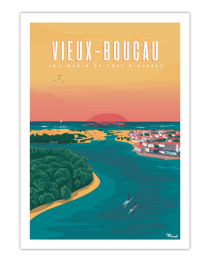 Affiche Vieux-Boucau - 50 x 70 cm