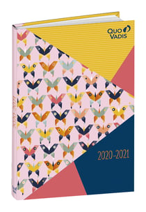 Agenda scolaire journalier 2020/2021 - Butterfly - 12 x 17 cm - Quo Vadis - Nuée de papillons