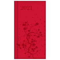 Agenda civil semainier 2021 - 10 x 15 cm - Carthothèque - Rouge