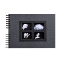 Album photos à spirales 50 pages noires Passion - 32X22 cm - noire