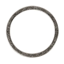 Anneau plat métal argent - 5 cm