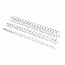 25 anneaux plastiques reliure 0.6 cm blancs