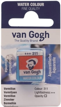 Demi-godet d'aquarelle fine Van Gogh - 311 Vermillon