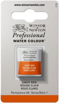 1/2 godet - Peinture aquarelle Winsor & Newton - Rouge clair n°362 - Extra fine - Semi-opaque