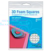 TOGA - Carré de mousse 3D - auto adhésif - 13 x 13 x 2 mm / 6 x 6 x 2 mm - blanc - pack de 217