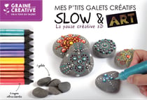 Coffret Mes petits galets créatifs - Atelier Slow & Art - 8 feutres + 5 galets
