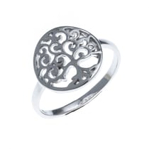 Bague argent rhodié - arbre de vie - T54