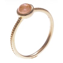 Bague argent doré - quartz rutilé - T54