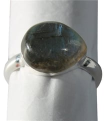 Bague bombee labradorite t53
