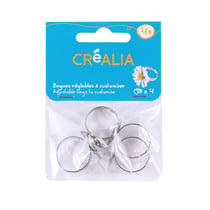 4 bagues à customiser x4 Crealia