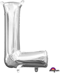 Ballon Lettre L argenté