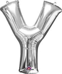 Ballon Lettre Y argenté