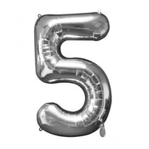 Ballon hélium chiffre 5 Argent