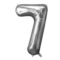 Ballon hélium chiffre 7 Argent