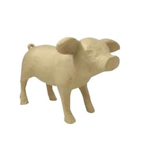 Bébé cochon en papier mâché - 41 x 27 x 28 cm