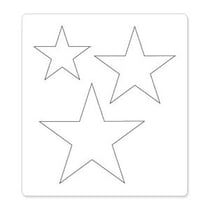 Sizzix Bigz - Jeu de matrices de coupe - étoiles - bois, acier, plastique ABS, mousse