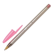 Stylo bille - Rose - Cristal Fun - Pointe large - Bic
