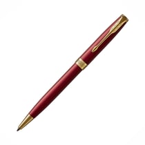 Stylo bille Parker - Sonnet Laqué rouge GT - Noir - Pointe moyenne