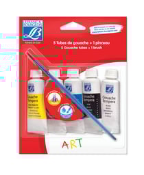 Lefranc & Bourgeois - Peinture - gouache - couleurs primaires assorties - 20 ml (pack de 5)