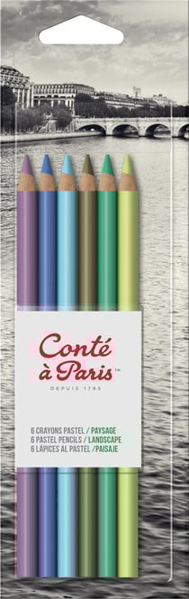 6 crayons pastels - Conté à Paris - Paysage