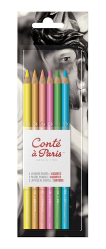 6 crayons pastels - Conté à Paris - Tons vifs