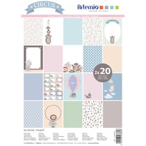 Bloc de 40 feuilles de scrapbooking - Circus - Artémio