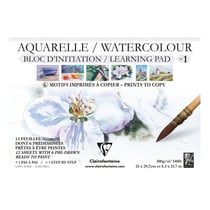 Bloc Aquarelle Préimprimé - A4 - 12 feuilles - 300 g/m²